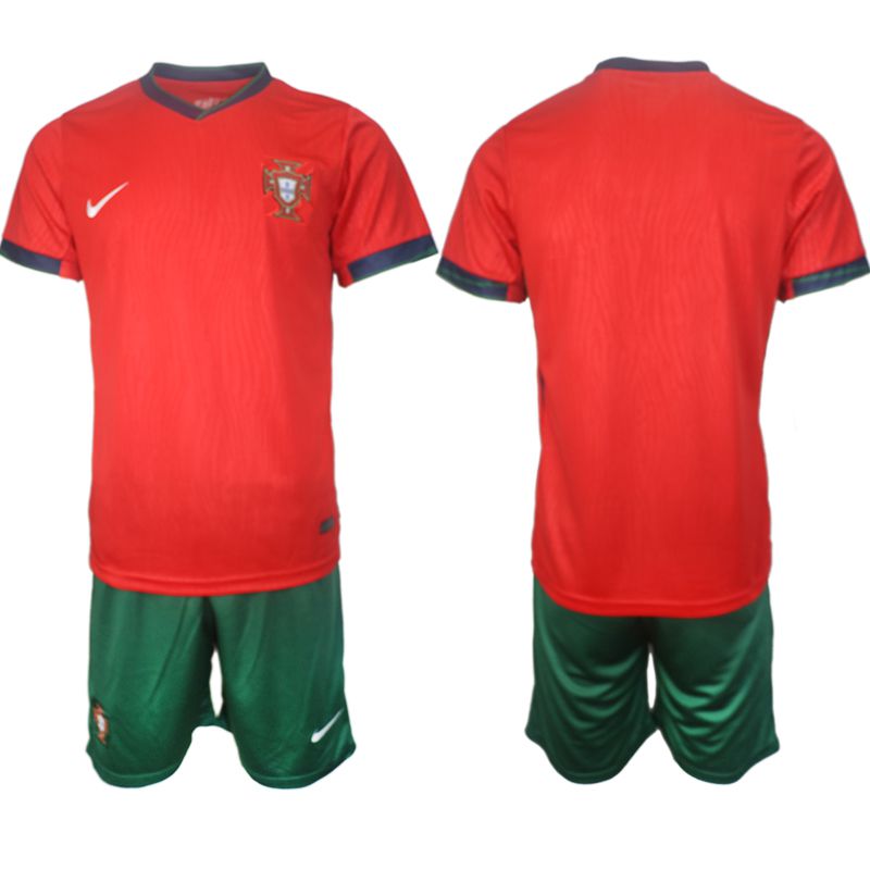 Men 2024-2025 Season Portugal home red blank Soccer Jersey->portugal jersey->Soccer Country Jersey